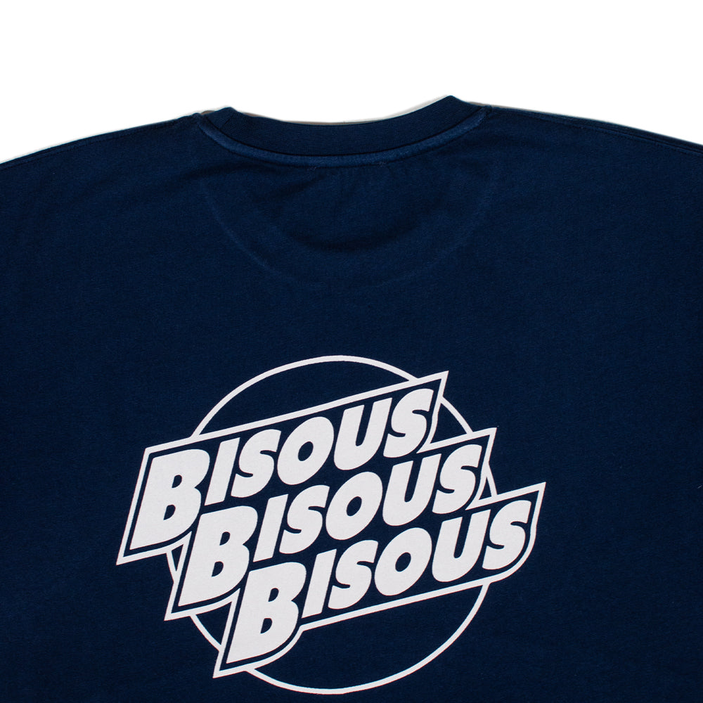 Bisous Skateboards Western Back T-shirt Mc Navy/White Bs-wstn-back-t-sh-nw