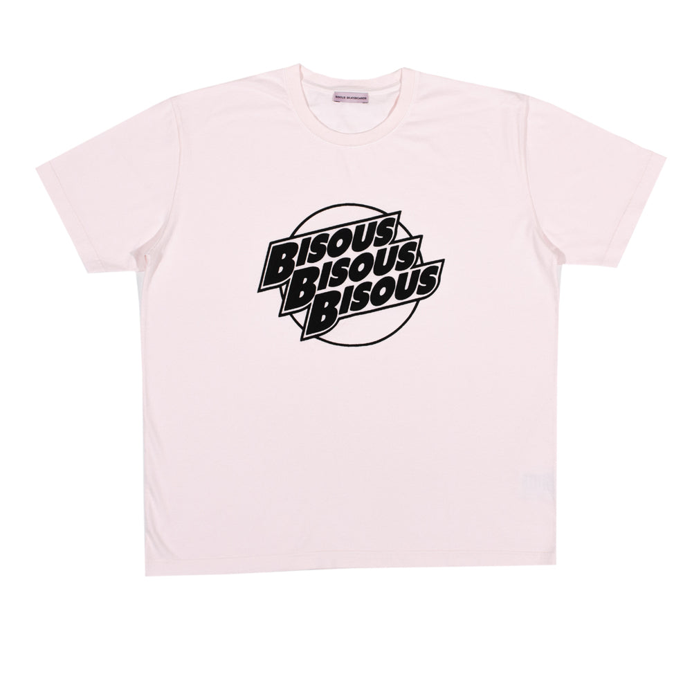 Bisous Skateboards Western T-shirt Mc Light Pink/Noir Bs-western-t-sh-lpb