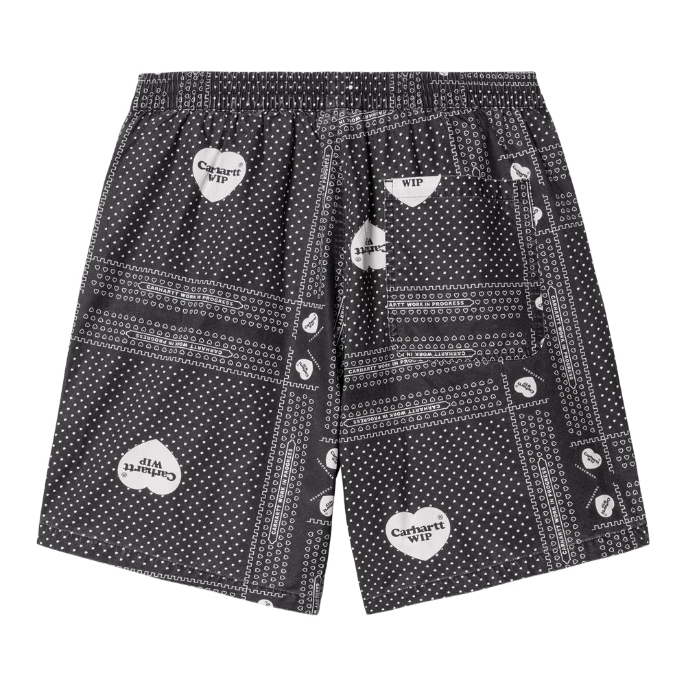 Carhartt Wip Heart Bandana Short Black/White Print I033076-24m-xx