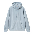 Carhartt Wip Hooded Duster Script Jacket Misty Sky Garm Bleu I033619-0w9-gd