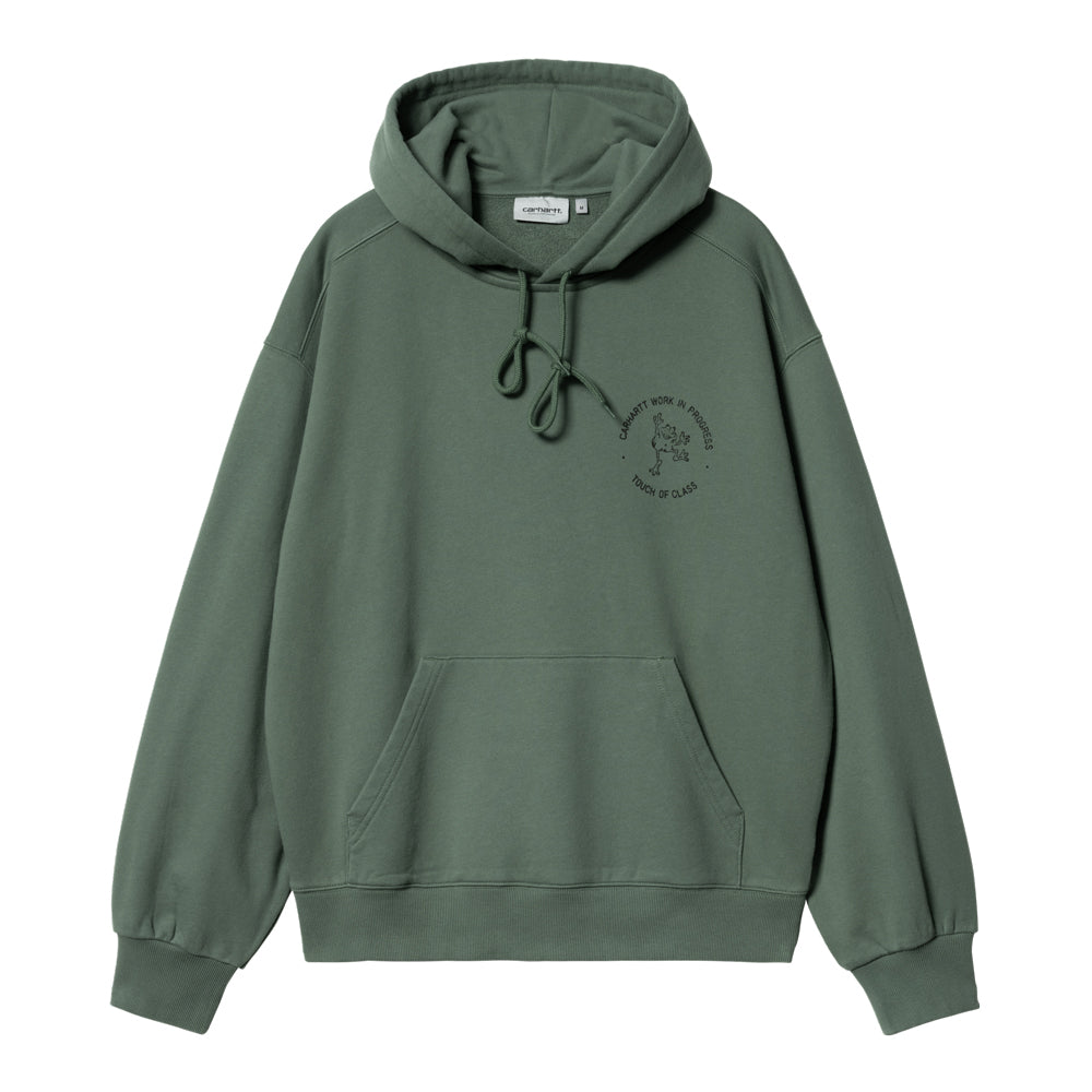 Carhartt Wip Hooded Stamp Sweat Green/Black Stone W I033621-2b1-06