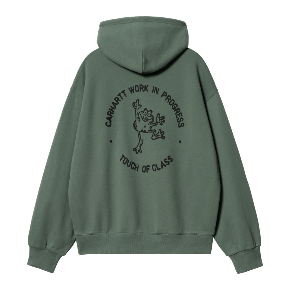 Carhartt Wip Hooded Stamp Sweat Green/Black Stone W I033621-2b1-06