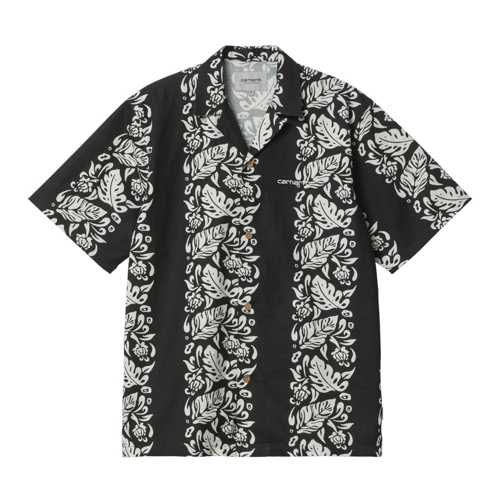 Carhartt Wip S/S Floral Shirt Noir/Blanc I033072-27c-xx