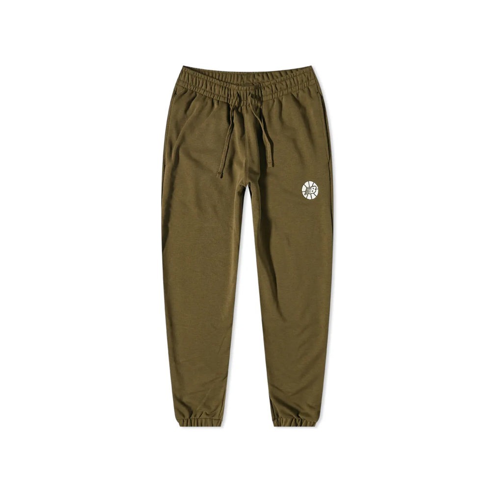 New Balance Nb Hoops Pant Dark Moss Mp23580dmo