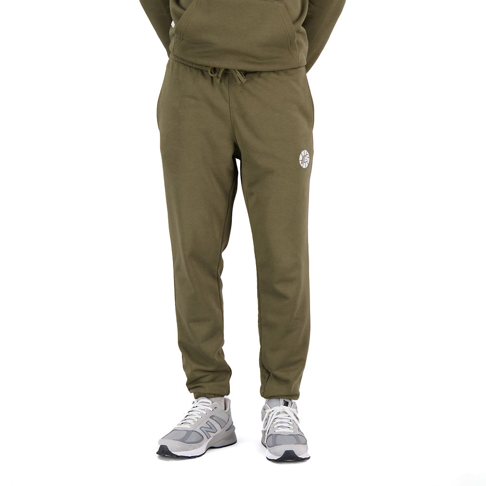 New Balance Nb Hoops Pant Dark Moss Mp23580dmo