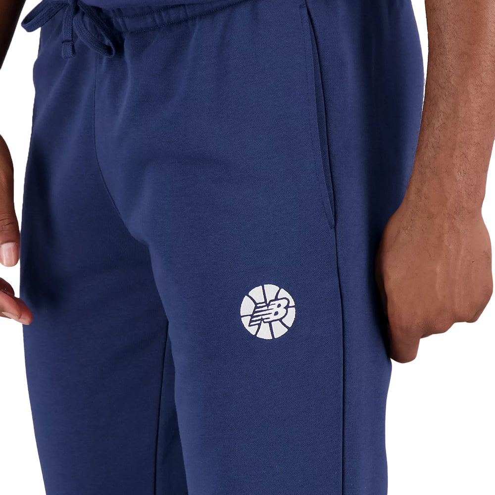 New Balance Nb Hoops Pant Navy Mp23580nny